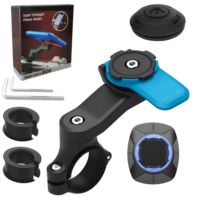 Universal Bicycle Mount for Bicycle and Motorcycle Phone Holder, Mobile Phone Holder for MTB 360° Rotatable for MTB or Road Bike