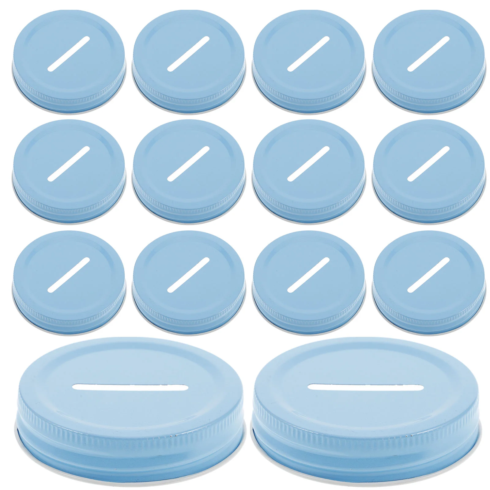20 Pcs Wide Mouth Jar Lids Replacement Coin Bank Slot Lid Sealing Covers Saving Pot Slot Lid Mason Can Lid Practical Canning 4