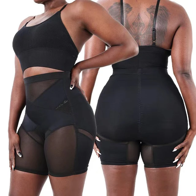 Superpotência curto shapewear lingerie para mulher pura malha bodysuit  calcinha preto sexy roupas curtas calças magras senhora barriga apertada