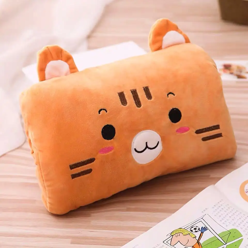Children's Plush Pillows Hand Warmers Gloves Nap Pillows Cushions Creative Children's Day Gifts Cat