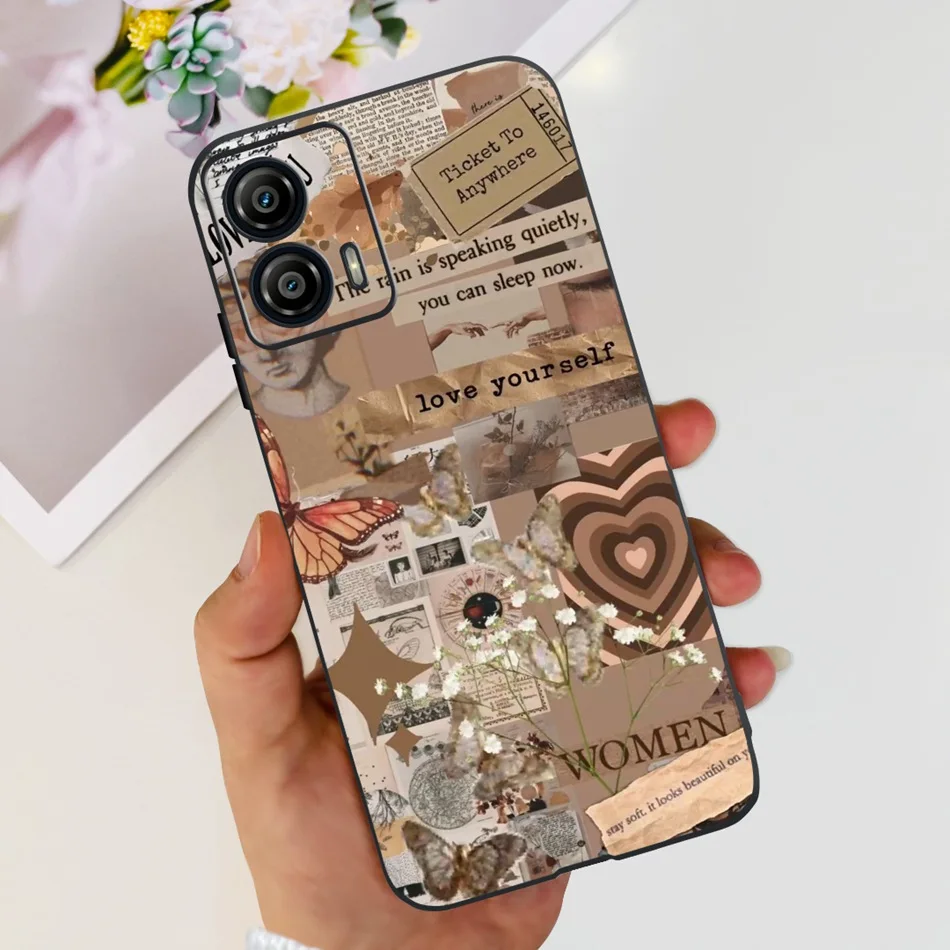 Stylish Pattern Soft TPU Shockproof Black Silicone Phone Case