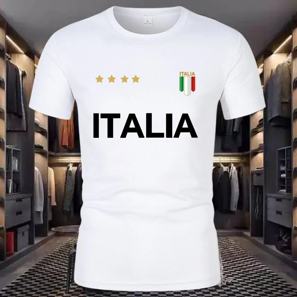 T-shirt respirant à col rond et manches amples pour homme, style décontracté et polyvalent, idéal pour l'été et les tenues professionnelles.