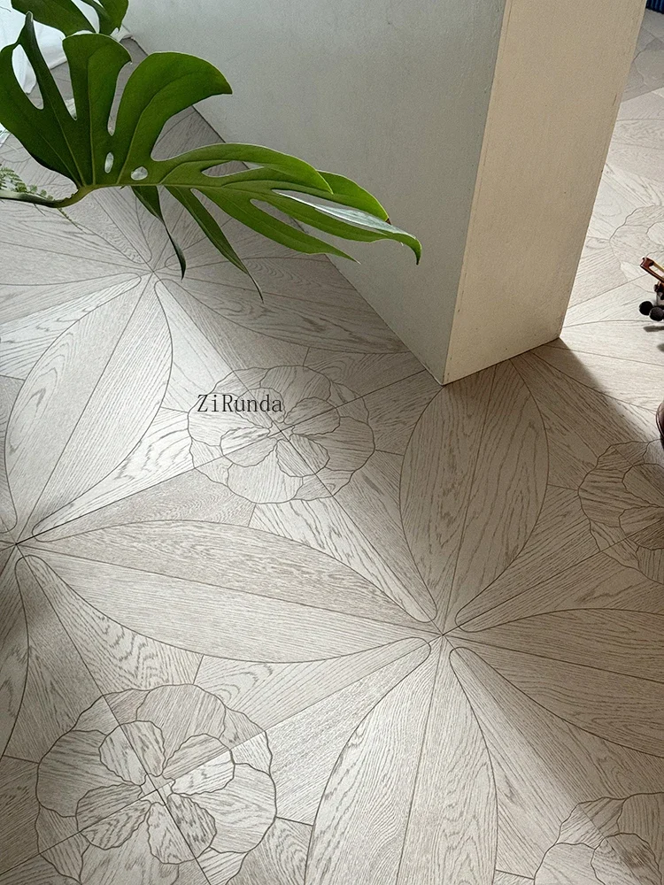 Solid wood composite parquet floor metal paint silver powder living room bedroom study corridor environmental protection