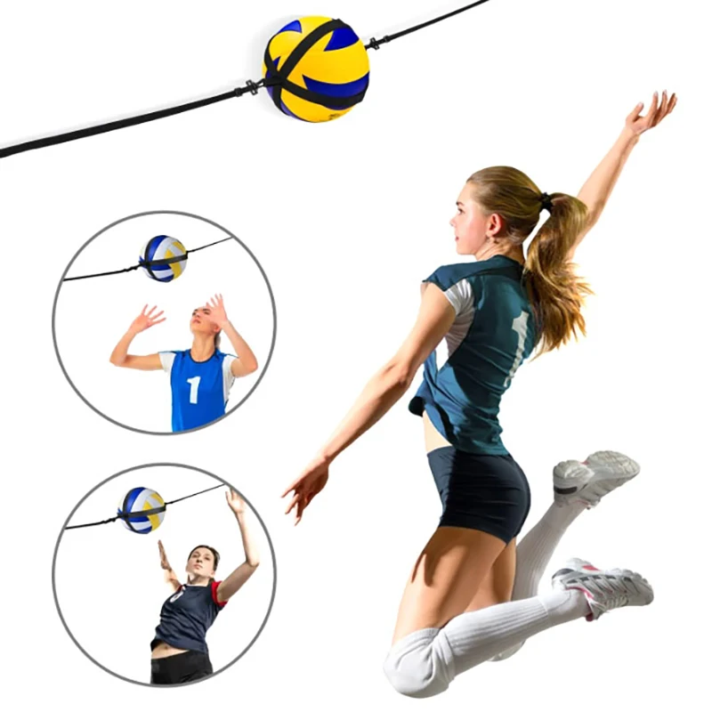 

Practical Volleyball Spiking Training Assistant Solo Volleyball Practice Trainer Adjustable Training Belt For Beginners