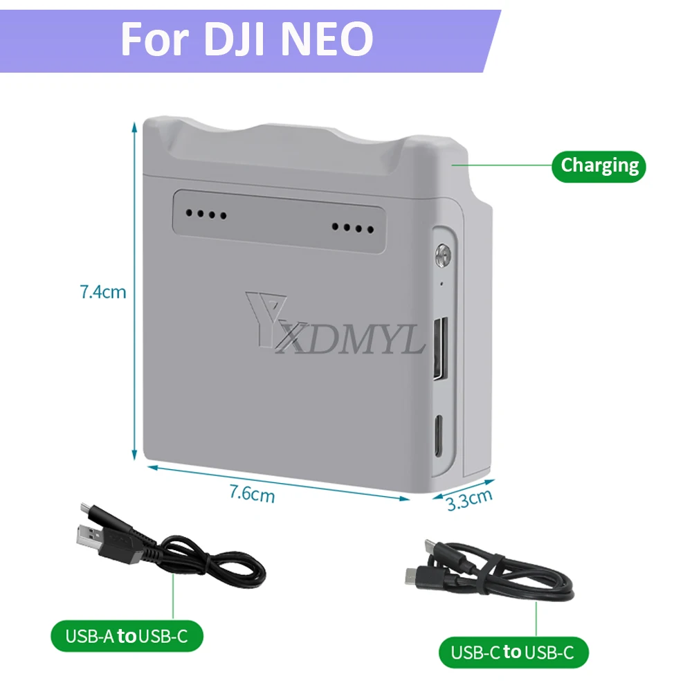 Battery Charger Manager For DJI NEO 2-Way Charging Hub Power Bank Battery Charging Butler For DJI NEO Drone Accessories