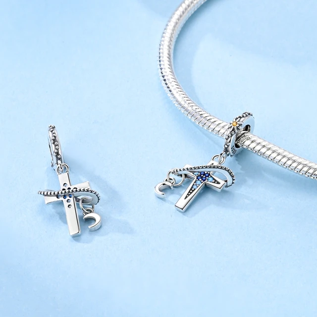 Sterling Silver 'Best Friends' Split Heart Butterfly Charm - Fits 3mm European Charm Bracelets & Necklaces