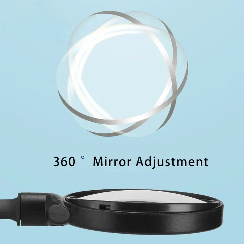 ROCKBROS Bicycle Bike 360 Deg Adjustable Acrylic Mirror Minute Surface Electric Moto Moped Rearview Mirror Bike Accessories