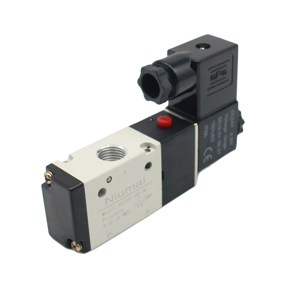 dc24v ac110v ac220v da posicao do ar valvula solenoide 3 vias 2 05