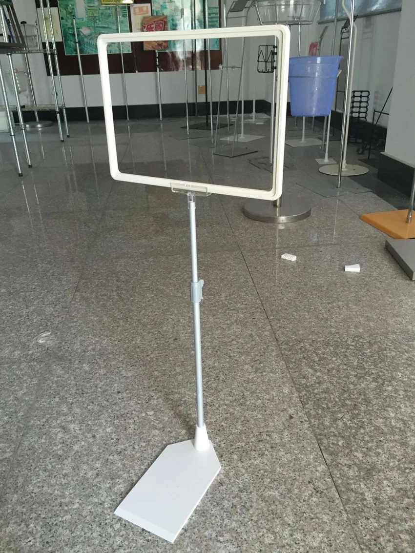 Plastic Plate POP Frame Floor Stands Poster Display Sign Card Holder Price Paper Supermarket Store 1Pack