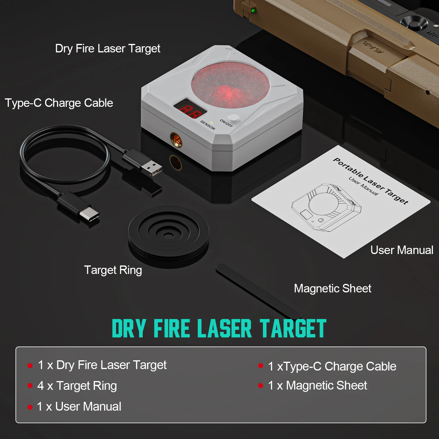 Infrared Induction Electronic Scoring Laser Target Color Sensitive Shooting Practice Sound Effects Training Toy