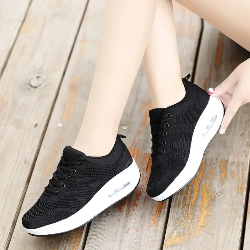 Women Casual Platform Shoes Fashion High Heels Shoes Woman Wedges Women White Sneakers Heigh Increasing zapatos mujer