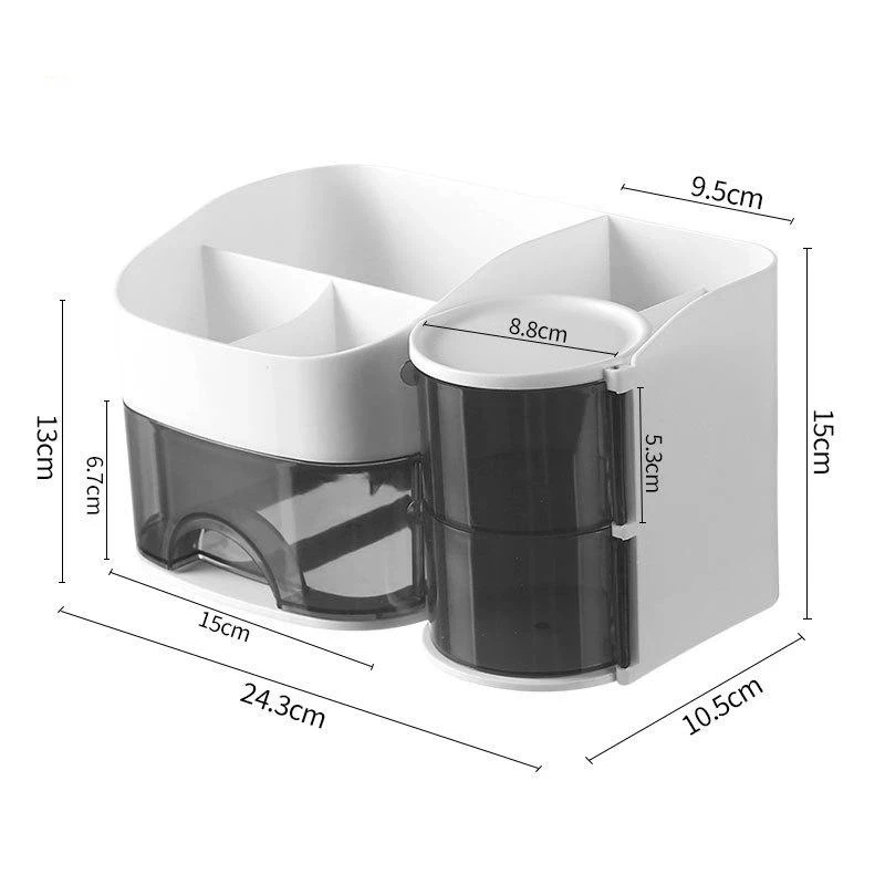 Clear Drawer Makeup Organizer with Multiple Compartments