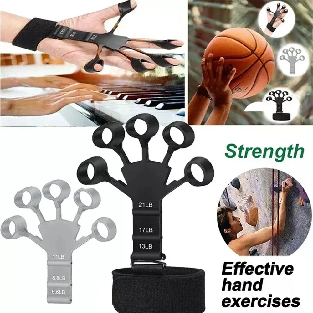 Silicone Grip Training and Exercise Finger Exercise Stretcher Hand Strengthener Arthritis Grip Trainer Hand Brush Expander Grips