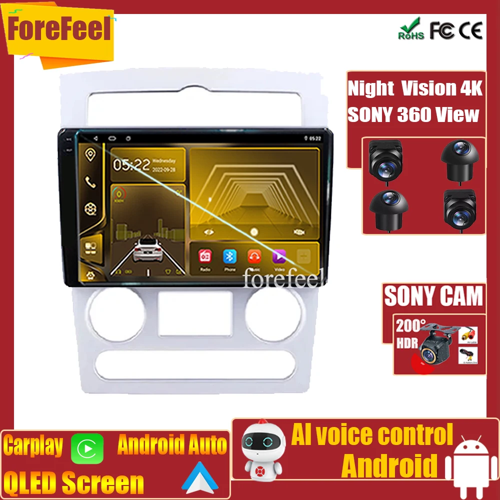 

7862 Auto Screen Android For Hyundai ROHENS Coupe 2004-2006 High-performance Head Unit Carplay QLED Stereo Multimedia Dash DVD
