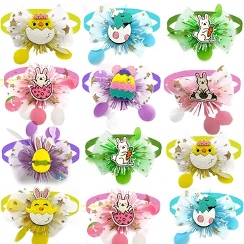 50/100pcs Pasqua Pet Dog Papillon Moda per cani Bowtie Collare regolabile Pet Grooming Archi Accessori per cani per cani di piccola taglia