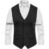 Classic Style V Neck Suede Vintage  Casual Western Cowboy Vest Single Breasted With Pockets Men's Waistcoat 3