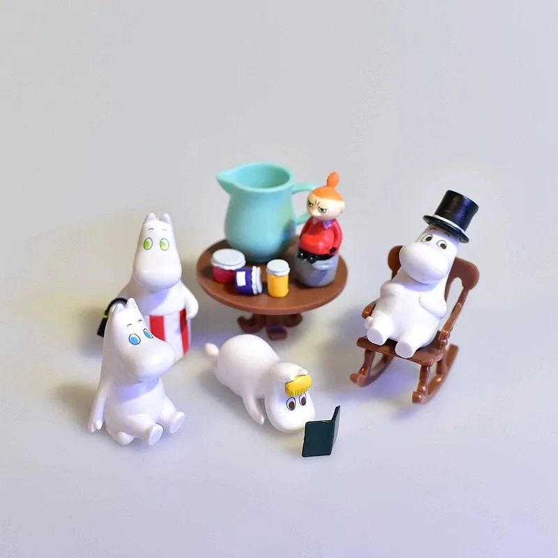 Moomin Family Mini Scene Ornaments - Collectible Action Figures