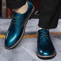 2025 New Fashion Big Size Men's Shoes Pointy Lace-up Multicolor Wedding Business Party Banquet Office Dress Shoes for Men 2
