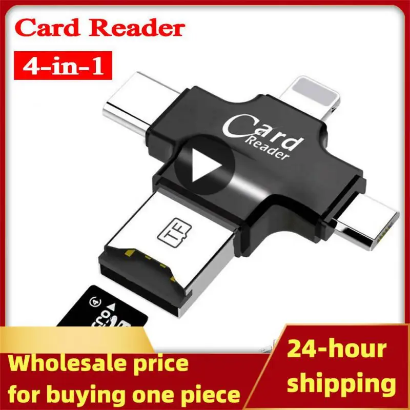 

Многофункциональный кардридер 4 в 1, Type-c/Micro USB/USB 2,0, все в 1