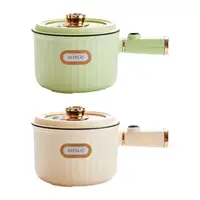 Electric Pots Nonstick Portable Multifunctional Dry 2 Gear 1.6L Electric Rice Cooker for Fry Ramen Steak Soup Oatmeal 2