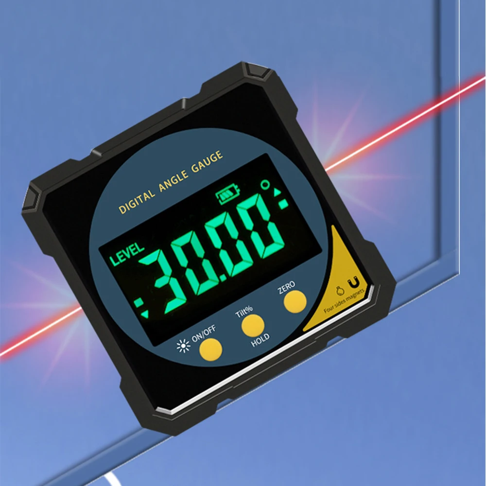 LaserDigitalProtractorInclinometerUSBchargeableLaserInclinometer