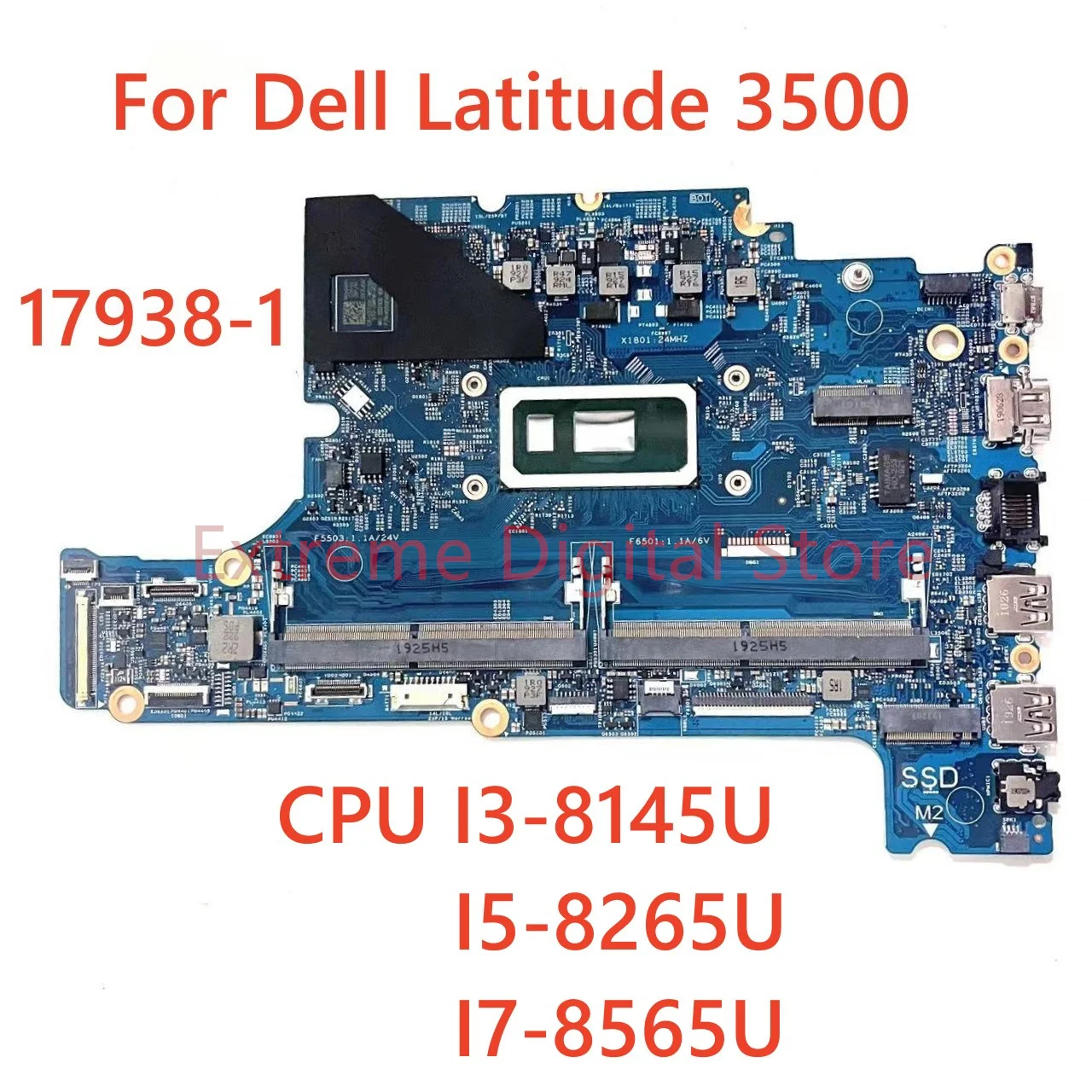 ForDELLLatitude3500Laptopmotherboard179381withI3I5I78thGen
