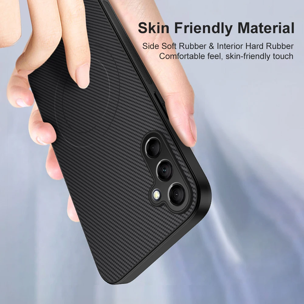 Magnetic Carbon Fiber Phone Case with Enhanced Protection