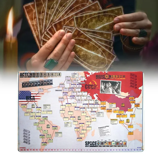 Strategy Game Mat Altar Tarot Cloth For Twilight Struggle Magik Decoration Psychedelic Divination Witchcraft Tablecloth 5