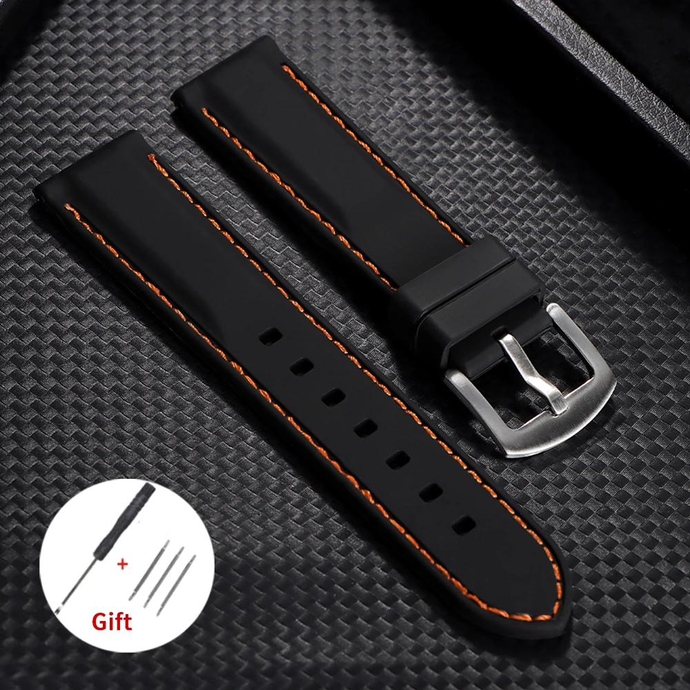 Versatile Waterproof Silicone Watch Strap - Soft Rubber Band