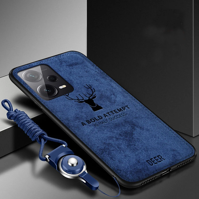 Para xiaomi redmi nota 12 pro plus caso macio silicone + tecido duro