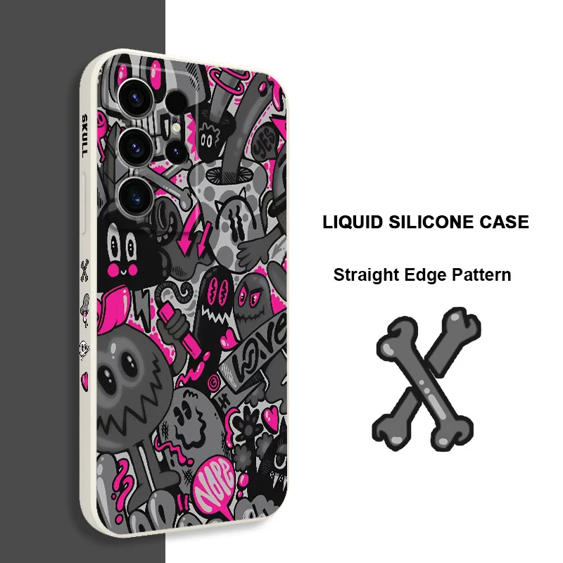 Rose Skull Design Phone Case Cover