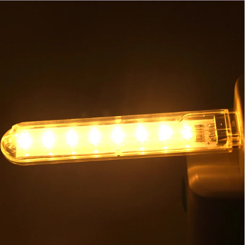 Plug Lamp USB 5pcs Ultra Bright Mini Book Lamps Night Light LED Eye Protection Reading Book Light For Computer Power Bank Laptop