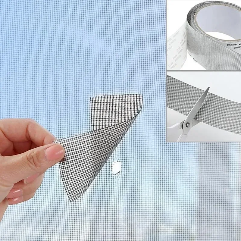 2M Anti-mosquito Mesh Window Net Screen Repair Tape Repair Broken Hole Window Waterproof Patch Net Self-adhesive Mesh Tape Tool