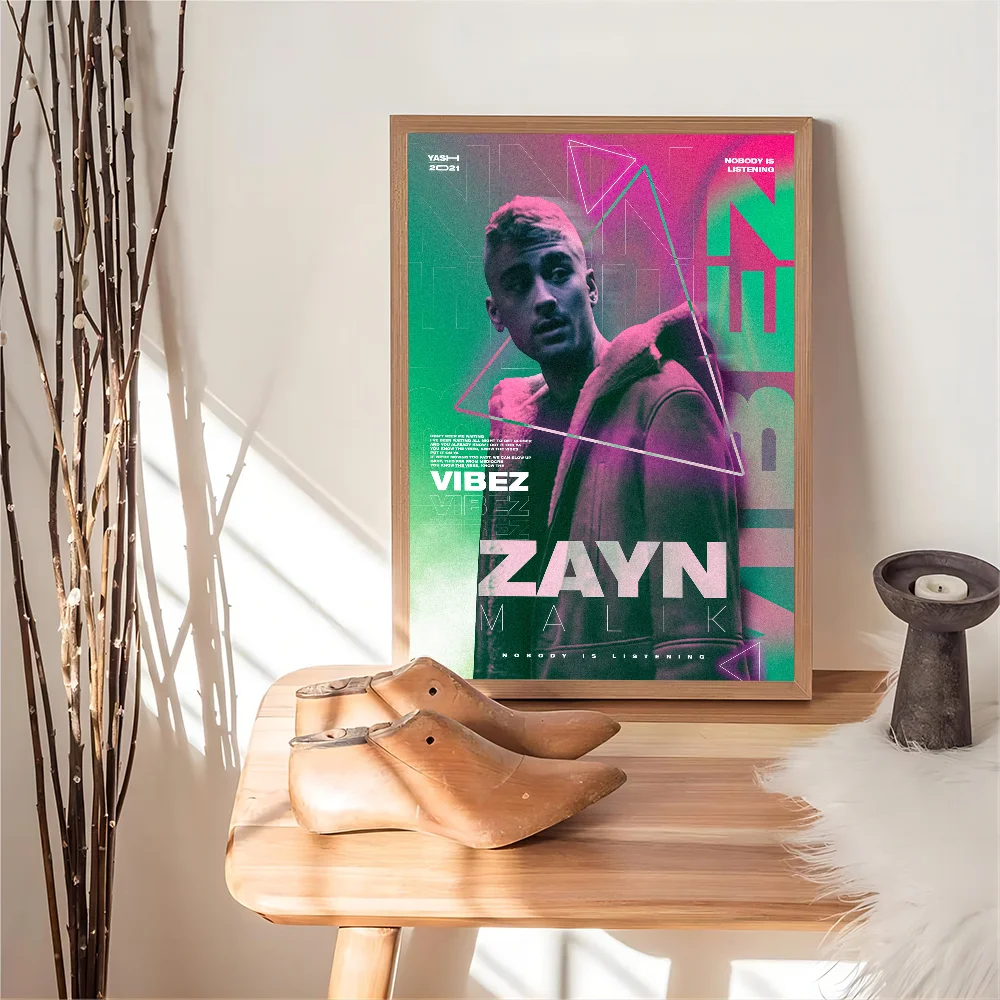 Singer Z-Zayn M-Malik Whitepaper Poster HD Quality Poster Wall Art Painting Study Room Wall Decor
