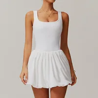 Ensemble de combinaison de Yoga pour femmes, combinaison une pièce Anti-éblouissement, Sexy, danse, Ballet, robe de sport, gymnastique, Push up, course à pied, Tennis, nouvelle collection 2024 6