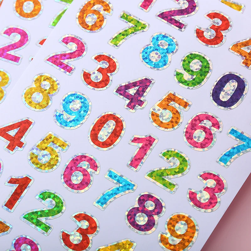 10 Sheets Alphabet Stickers Self Adhesive Letter Stickers Metallic Finish for Diy Scrapbook Birthday Card Craft Scrapbooking