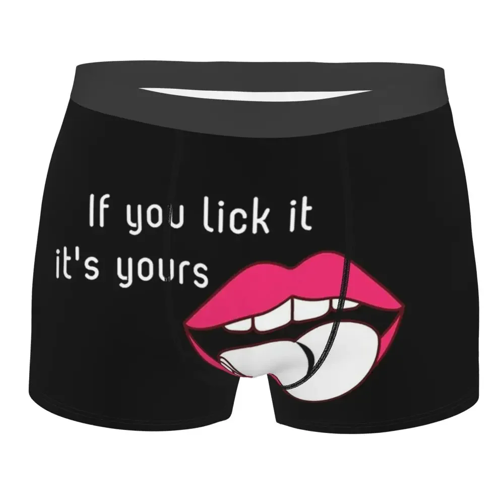 

If You Lick It It's Yours Sexy Lick Underpants Cotton Panties Man Underwear Ventilate Shorts Boxer Briefs