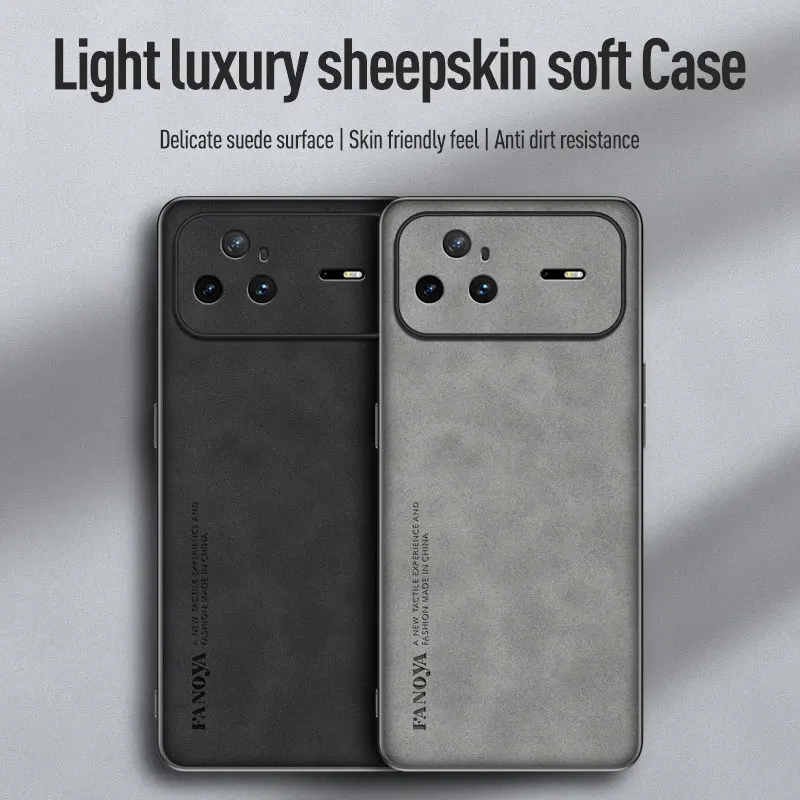 Skin Feel Shockproof Matte Leather Case - Soft Back Cover