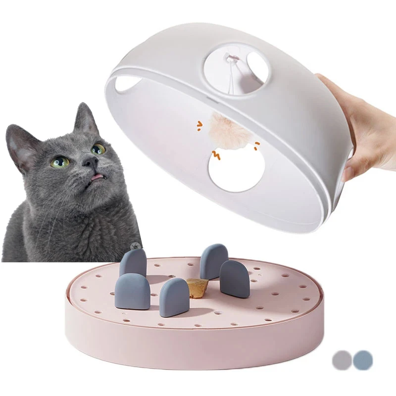 

3 In 1 Pet Cat Toy Track Ball Plush Interactive Intelligence Toys For Cats Games Treat Puzzle Toy Amusing Training Katten Tunnel