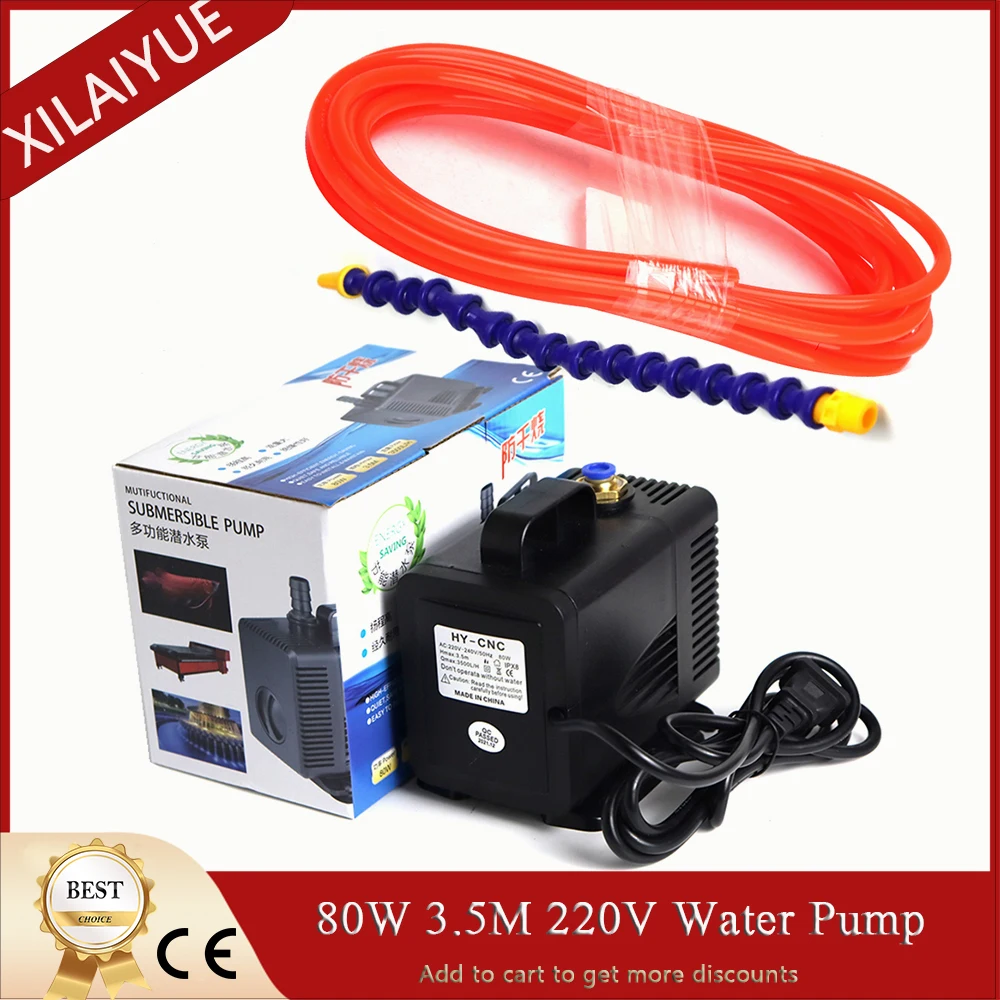 Bomba de Água para Motor do Eixo Cnc Máquina de Gravação Bomba Submersível Multifuncional Ferramenta de Resfriamento 80w 3.5m 220v