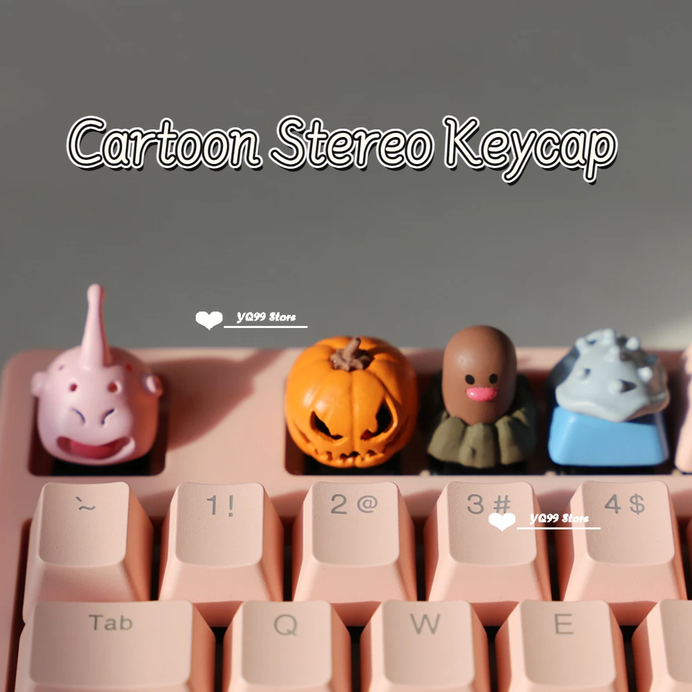 Personalizado Little Pumpkin Backlit Keycaps Cartoon Stereo Keycap Cherry mx Teclado Mecânico Cap Adequado para Jogo Esc Keycap