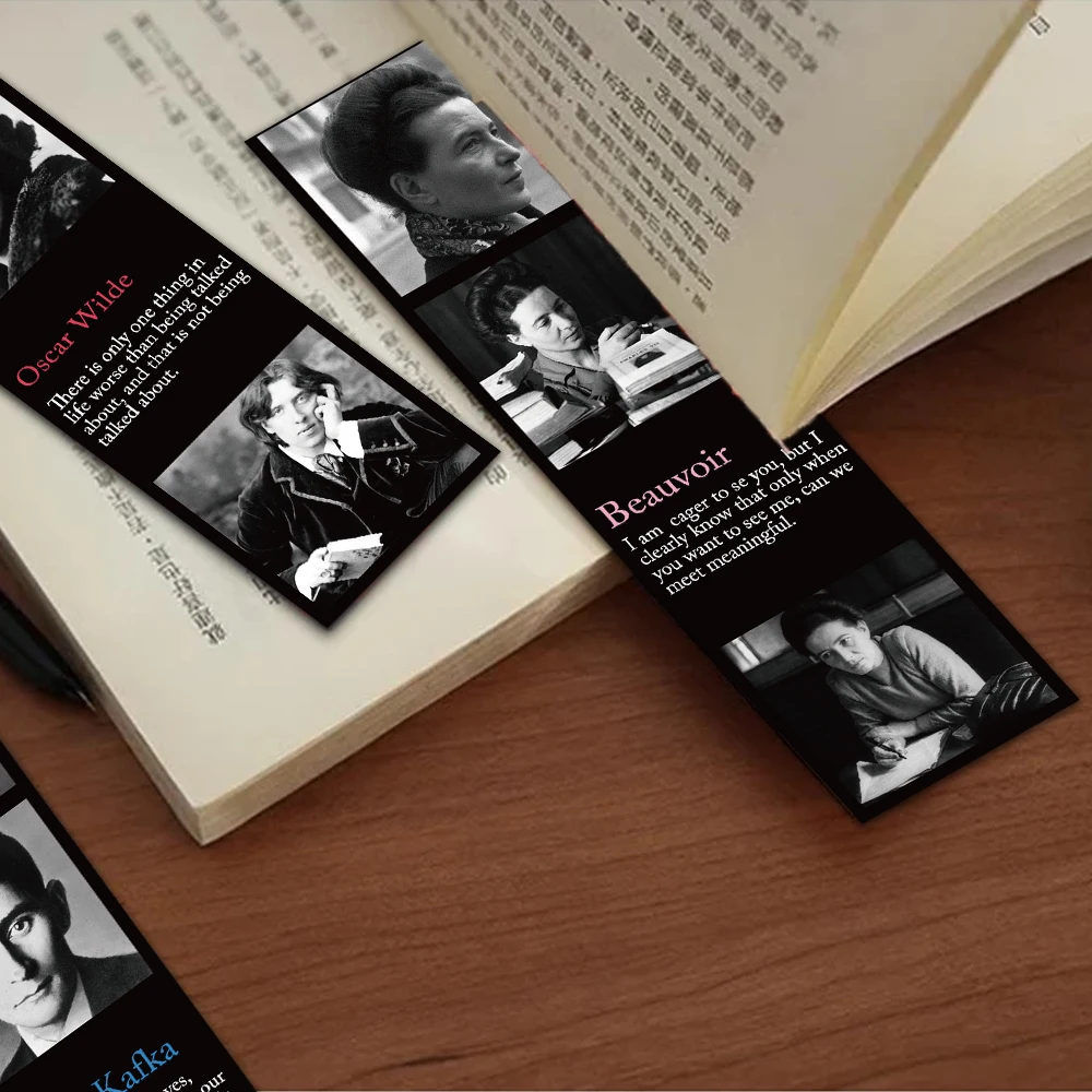 30pcs World Writer And Philosopher Bookmarks Literary Creative Peripheral Reading Book Mark Stationery Supplies Children Gifts
