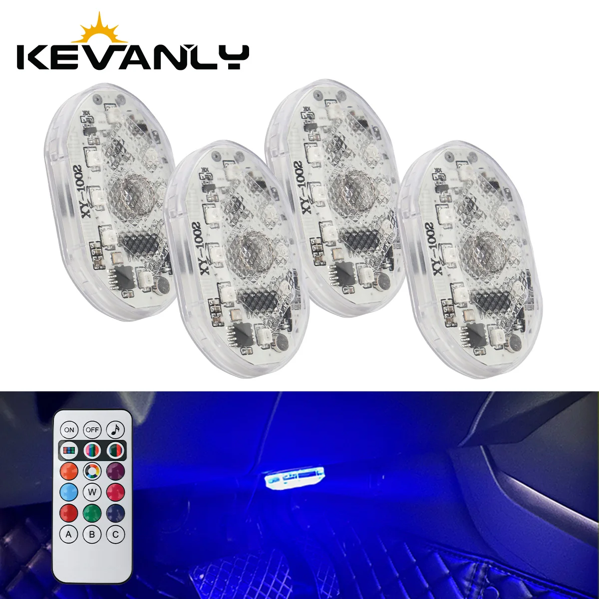 Multicolor Voice-Controlled LED Interior Ambient Lights