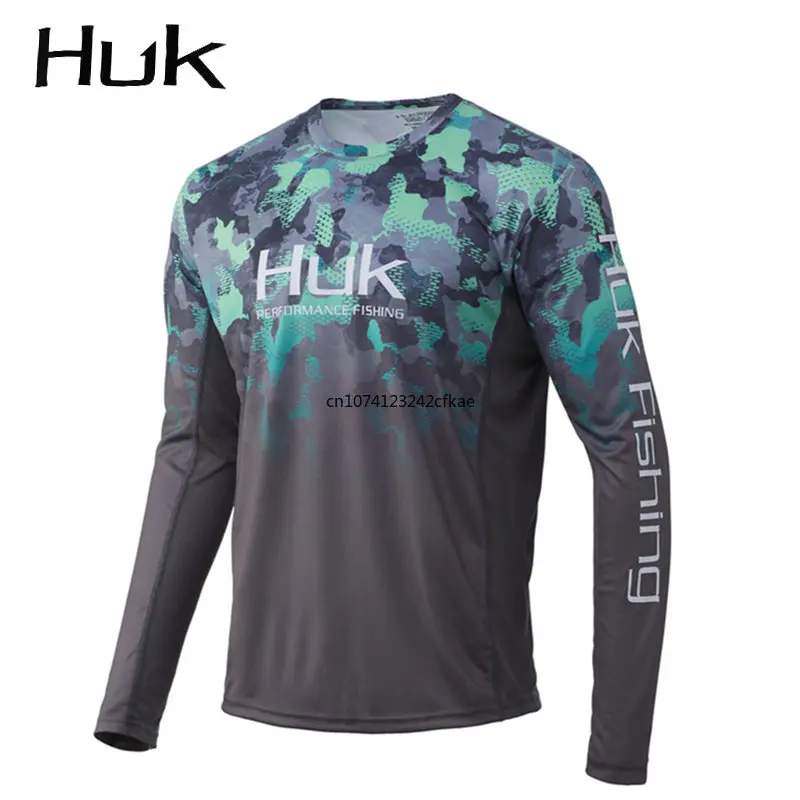 

Fishing Shirt HUK Summer Long Sleeve Clothes Fish Sportswear Outdoor Jersey Jacket UPF 50 Camisa De Pesca Maillot Climbing