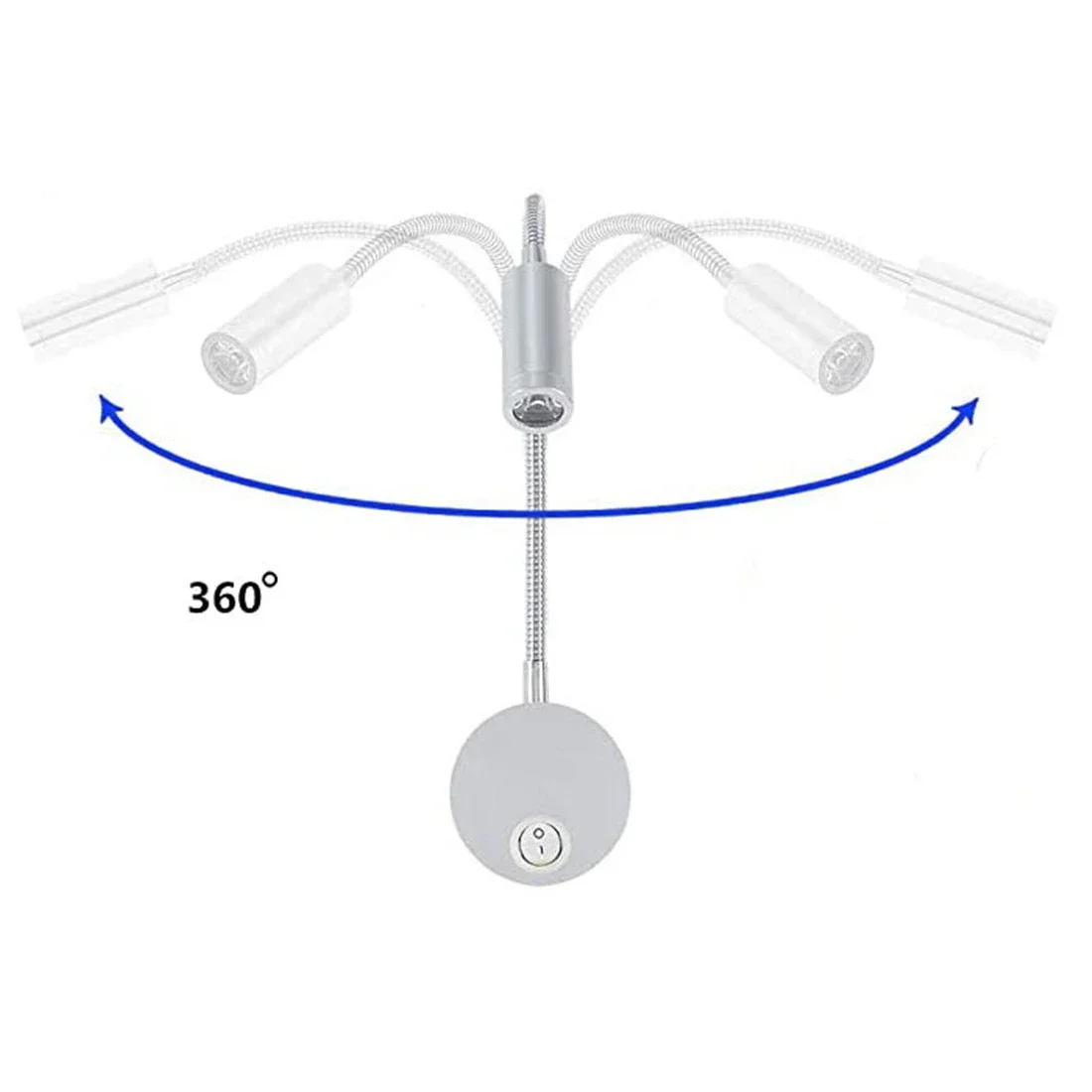 LED Wall Lamp 3W Switch Flexible Adjustable Wall Mounted Reading Study Bedroom Bedside Night Light led wall lamp,wall sconces light,wall lamp,flexible reading light
