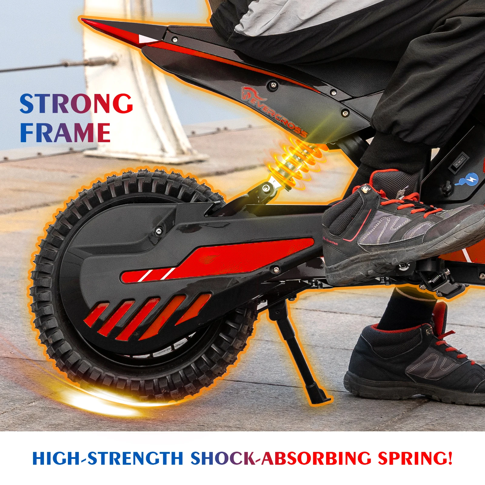 EVERCROSS EV12M Electric Dirt Bike,300W Electric Motorcycle,15.5MPH & 9.3 Miles Long-Range,3-Speed Modes Motorcycle