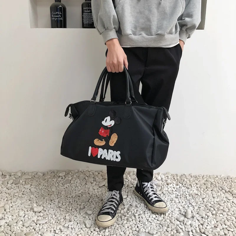 Travel Bags Disney Mickey's Large-capacity Fashion Fitness Luggage Oxford Cloth Men's and Women's Handbags