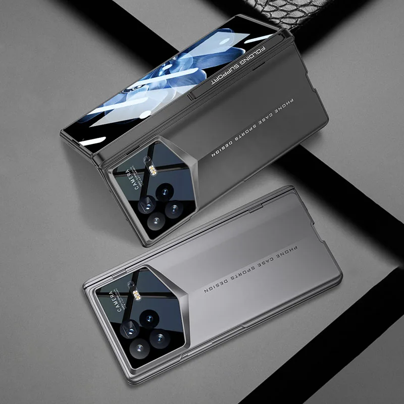 Magnetic Stand Hinge Outer Glass Case For Xiaomi Mix Fold 4 Luxury Plating All-i
