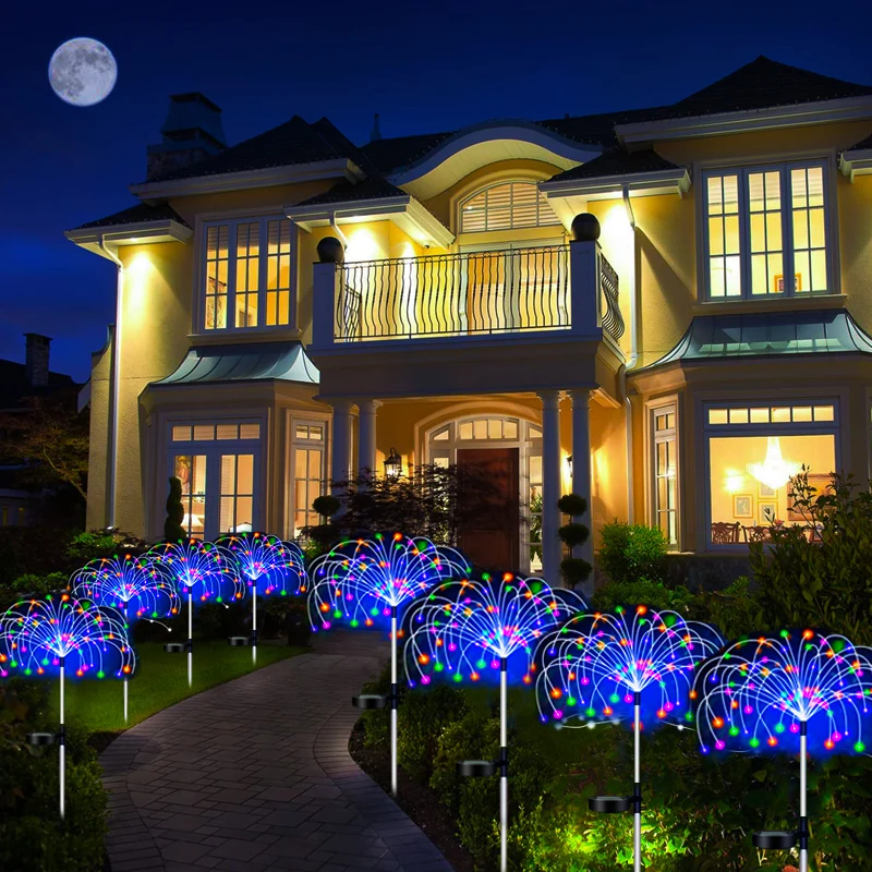 Solar LED Firework Fairy Lights Outdoor Waterproof Garden Decoration Lawn Pathway Solar Lamp solar lights solar fairy lights garden light