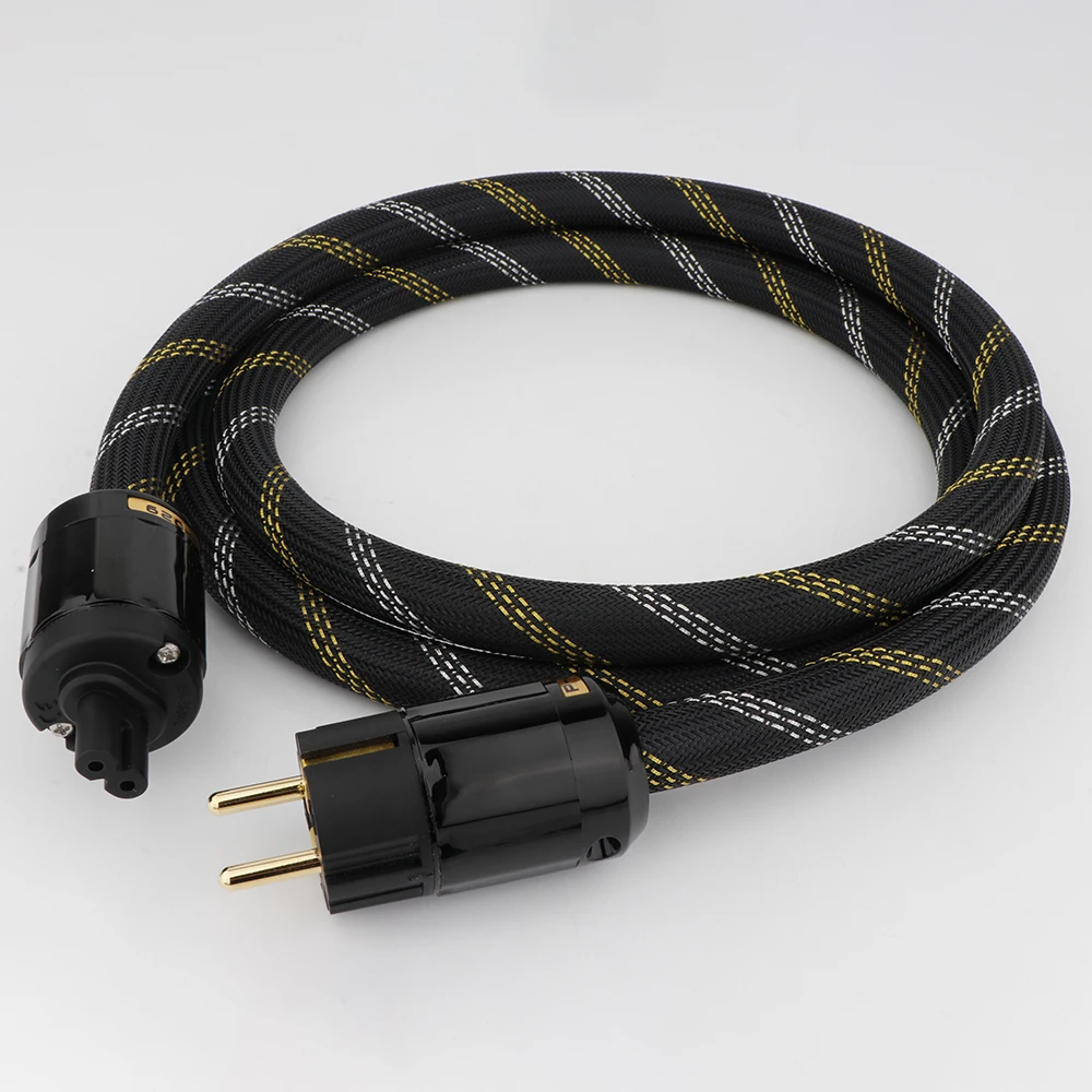 

New XLO HiFi Audio AC Power Cable, EU Schuko Power Cord, US HiFi Audiophile Power Cord C7 IEC Female Figure 8 Power cord